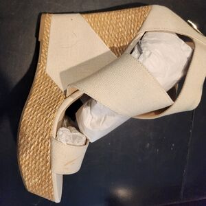 Beige wedges